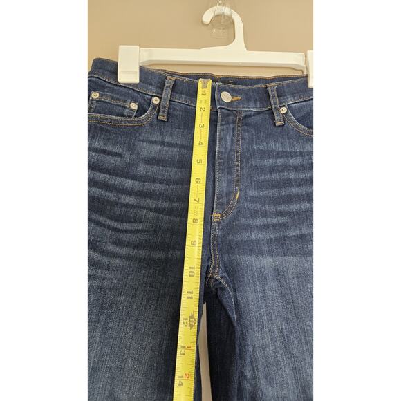 Banana Republic Womens Jeans 26 High Rise Wide Leg Dark Wash Denim Rigid Office - Picture 5 of 6